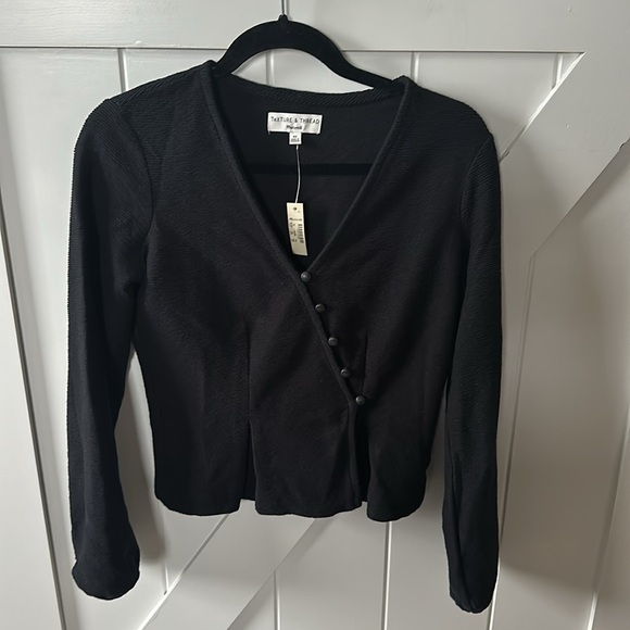 Madewell NWT Texture & Thread Madewell Button Wrap Shirt - Picture 7 of 11